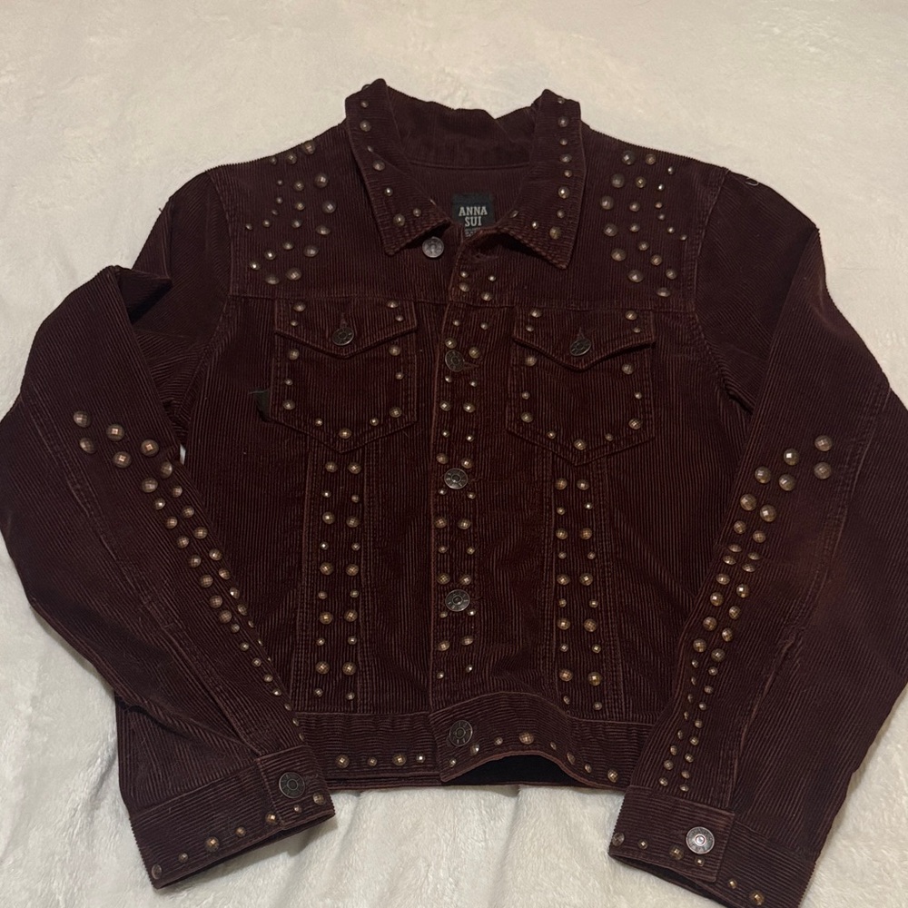 Anna Sui Vintage Corduroy Studded Jacket
